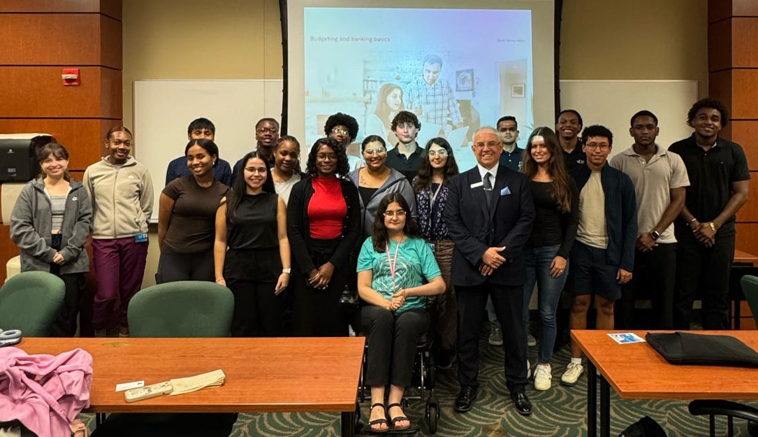 AMA members at the Bank of America budgeting and banking workshop