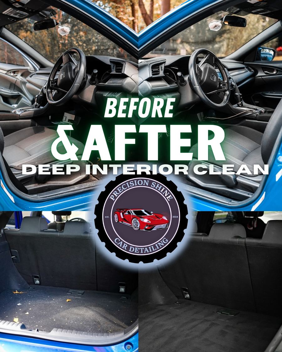 Precision Shine interior detail, before and after